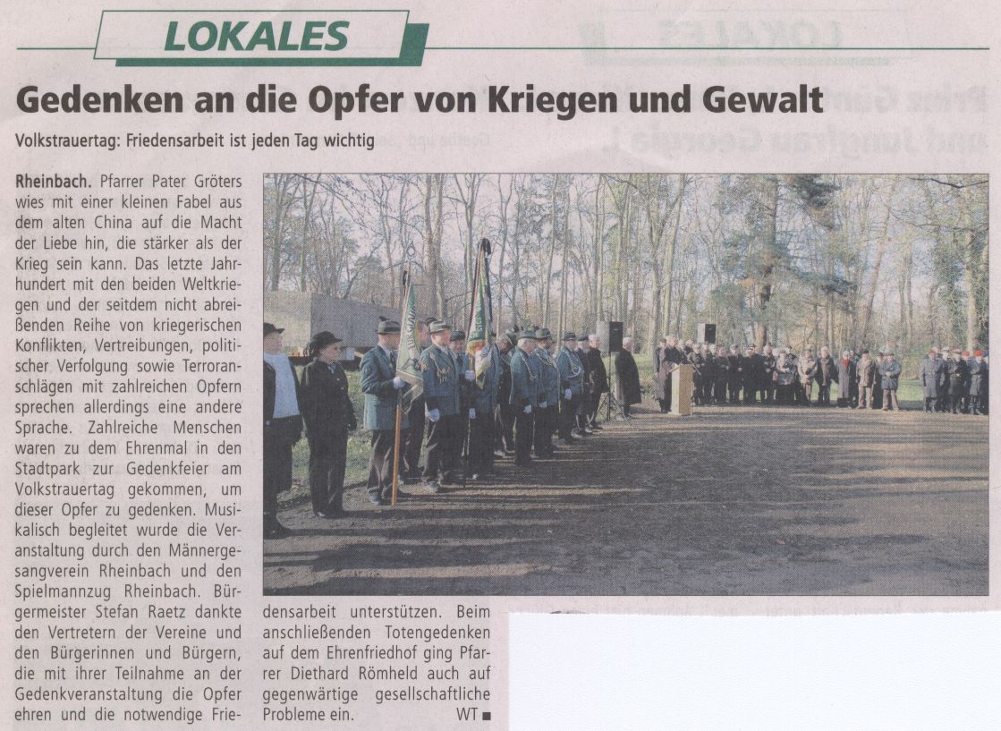 Artikel Wir am Kottenforst 28.11.07