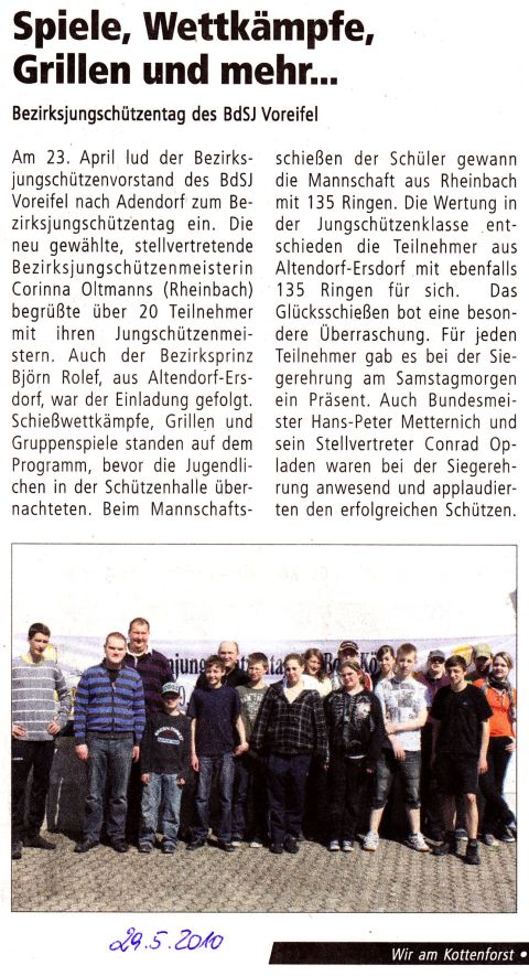 Artikel Wir am Kottenforst 29.05.10