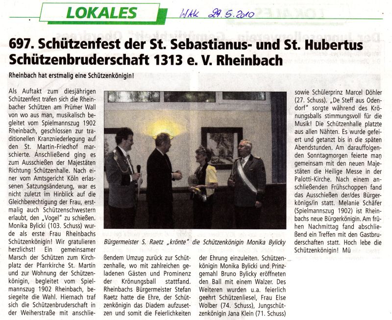 Artikel Wir am Kottenforst 29.05.10
