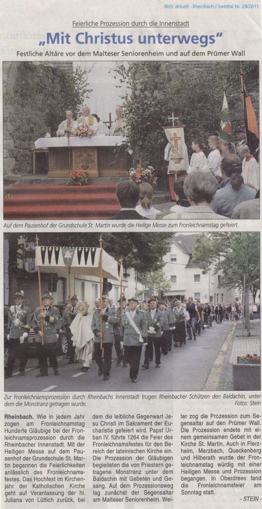 Artikel Blick Aktuell Rheinbach 14.07.11