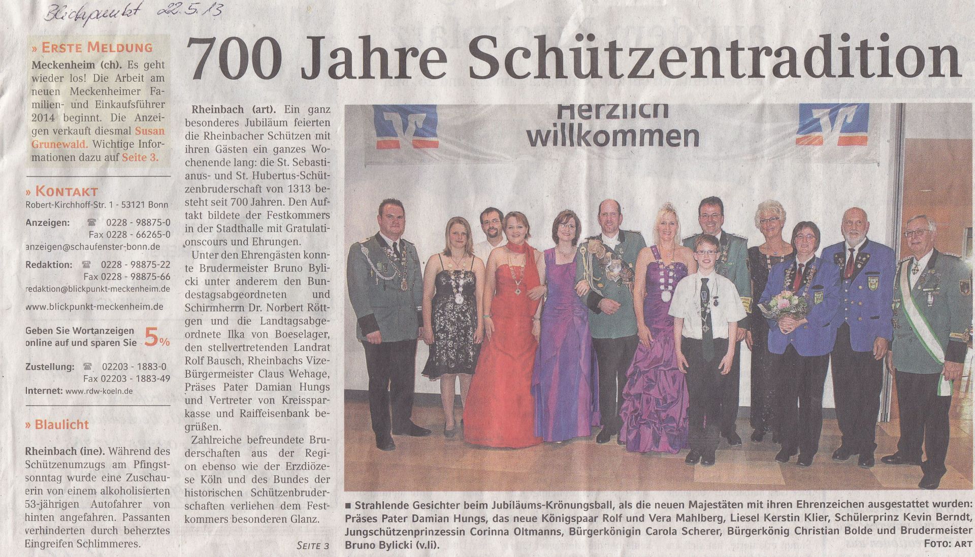 Artikel Blickpunkt 22.05.2013