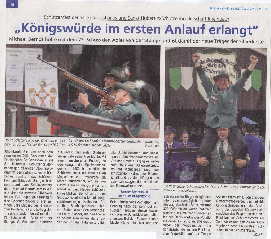 Artikel Blick Aktuell 23.01.2014