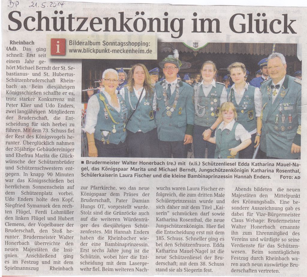 Artikel Blickpunkt 21.05.2014