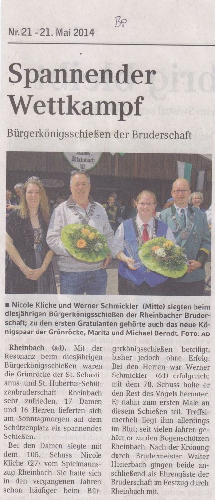 Artikel Blickpunkt 21.05.2014