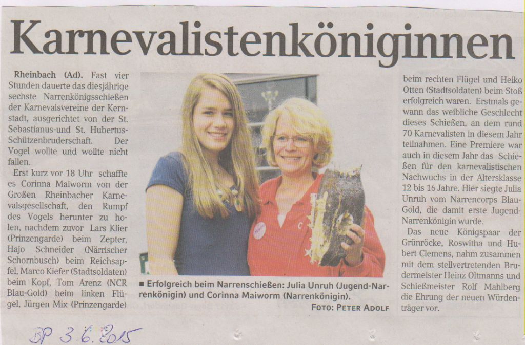 Artikel Blickpunkt 03.06.2015